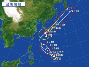 台風24号 