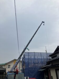 建替えの棟上げ 